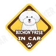 Car Stickers dog Sticker DGA37 Bichon Frise