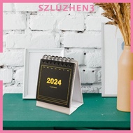 [Szluzhen3] 3x2024 Calendar Freestanding Portable Small Desk Calendar for Office Home Desk