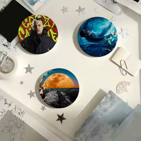 Rapper Cruz Cafune Me Muevo Con Dios Laser Badge Creative Pins Brooch for Bag Clothes Hat Decor Gift