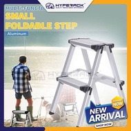 HYPERACKTM️ Ladder Step Stool Aluminium Foldable Anti Slip With Pedal Tangga Lipat