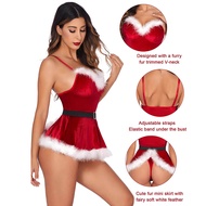 Fitral Women Sexy Naughty Santa Lingerie Fashionable and Attractive Gift for Christmas Birthday New Year