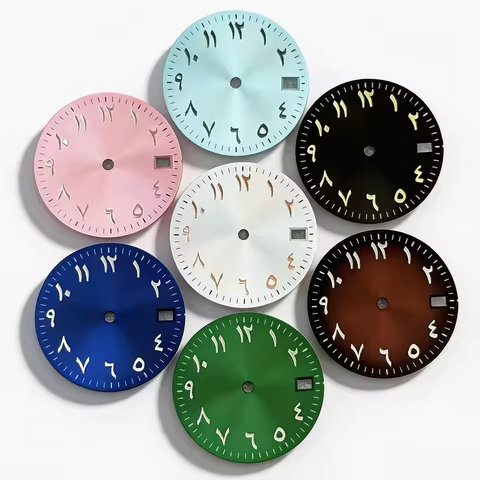 28.5mm Eastern Arabic Numerals Markers Watch Dial No Logo For Seiko Datejust NH35 Automatic Movement