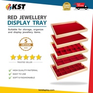 (HOT ITEM) Red Jewellery Display Tray / Tray Jewellery Storage / Tempat Letak Aksesori / Tray Access
