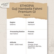 MUWU Coffee Ethiopia Guji Hambella Fahmi Premium G1 Filter Coffee & Espresso Coffee Beans
