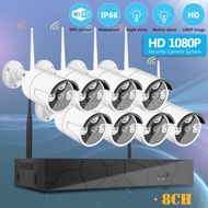 HD NVR KIT CH8 NVR + 4 Cameras Wireless NVR Kit 2MP 1080P HD WIFI (K8208)