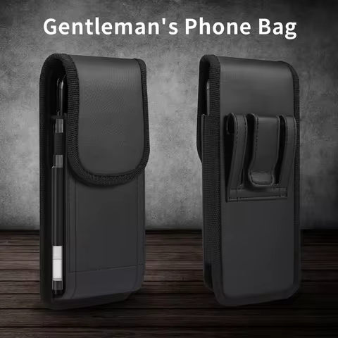 Single-layer Mobile Phone Pouch Waterproof Portable Phone Belt Clip Bag Universal Black Phone Belt H