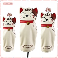 [szxmkj2lp] Golf Club Head Covers Driver Fairway Hybrid Cover PU Leather Golf Wood Headcover