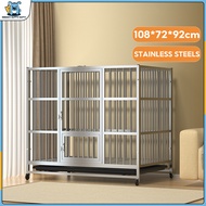 Dog Cage Stainless Steel Cage for Dog Heavy Duty Pet Collapsible Cage Foldable Pet Cage