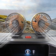 Car Double Head Folding Fan Rotatable USB Fan 5v 12 v24v Car Fan Car Phone Number Plate