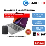 LENOVO IDEAPAD SLIM 5 14Q8X9 83HL002WMJ LAPTOP (SD X PLUS X1P-42-100,32GB,512GB SSD,14"WUXGA,ADRENO 