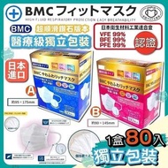 日本BMC高性能獨立裝口罩80枚入(成人/中大童）