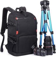 Swimming bed Multi-function Shockproof Camera Backpack, Large-capacity Waterproof And Shockproof Camera Bag For Sony Canon Nikon Tripod Lens And Accessories -29 * 16 * 46cm Black Backpack