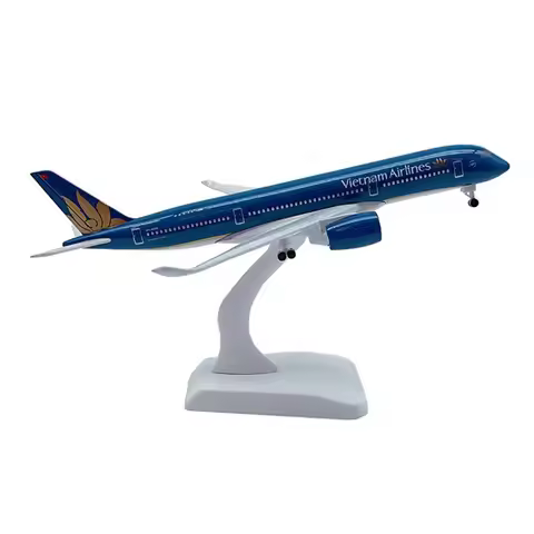 20cm Aircraft Airbus Vietnam Airlines A350 Alloy Plane with Wheel Model Children Gift for Collection