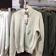 UNIQLO คาร์ดิแกนผู้ชาย/ผู้หญิงเสื้อกันหนาวมีซิปฤดูใบไม้ผลิ/แขนยาวลำลอง475298เสื้อกันหนาวคาร์ดิแกนนำเ