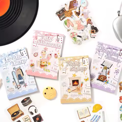 20sheets Beautiful Full House Collection Kawaii Ins Life Small Element PET Die Cut Sticker Book DIY 