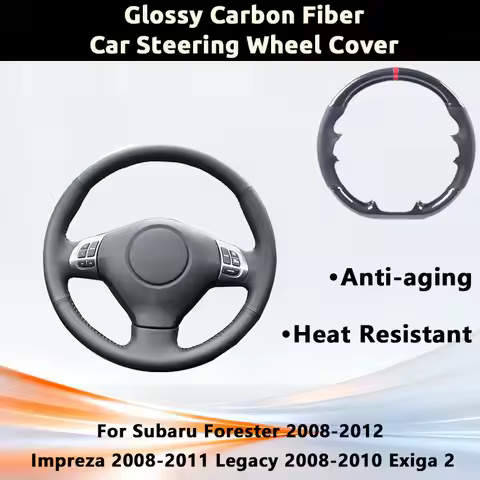Car Steering Cover For MG Subaru Forester 2008-2012 Impreza 2008-2011 Legacy 2008-2010 Exiga 2 Carbo