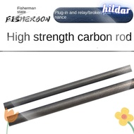 HILDAR solid carbon rod, carbon connection tube broken knuckle insert road fishing rod,  fishing rod
