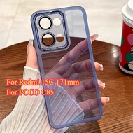For POCO C85 Luxury Clear Silicone Phone Case for Redmi 15 C 15C 171mm Lens Camera Protection Film T