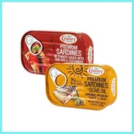 ⚕ Ⅳ ௹ Century Premium Sardines In Olive Oil 120g and Tomato Sauce with Piri-Piri & Cucumber