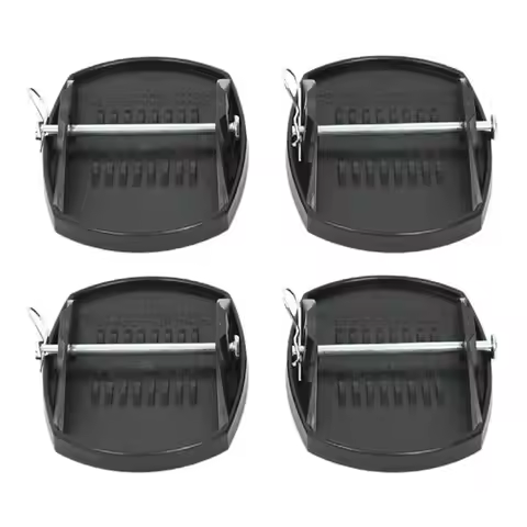 4 PCS Caravan Jack Pads Leveller Wheel Foot Leg Support Black Metal+Plastic For Motorhome Trailers C