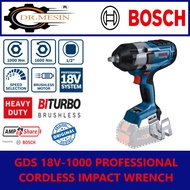 Bosch GDS 18V-1000 Professional BITURBO Brushless Cordless Impact Wrench (1000 / 1600Nm) - SOLO UNIT