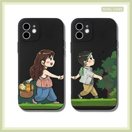 IPhone bag double case with cute cartoon prints for all lines 7/8/x/xs/11/12/13/14/15/16 plus/pro/pr