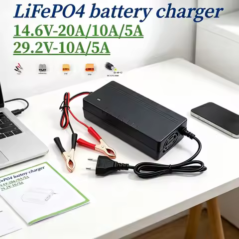 NEW 12.8V 14.6V 10A 20A 29.2V 5A 29.4V 5A Charger 4S 8S eries LiFePO4 Battery 12.8V 24V 5A 10A 20A L