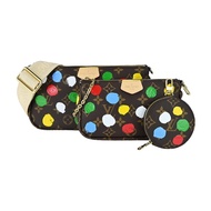 LV x YK Infinity Dots 圓點印花MULTI POCHETTE ACCESSOIRES斜背包（卡其） _廠商直送