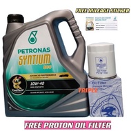 
【Tiktok Popular】Petronas Syntium Semi Synthetic SN10w40 Engine Oil 4L With Proton Oil Filter