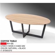 LX- AH 05, L1100 X W 595  Modern Coffee Table, Walnut  COLOR With Black Legs, IMPORTED, Ready Stock 