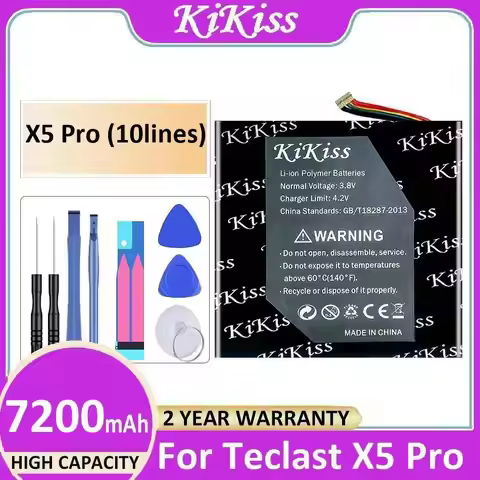 7200mAh For Teclast X5 Pro 10lines Stable Tablet Battery Environmentally Friendly