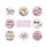 100 Customer Thank You Stickers (random color delivery)
