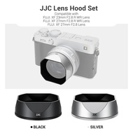 JJC Camera Square Lens Hood Shade with Adapter Ring for Fujifilm X-E5 XF 23mm F2.8 R WR,XF 27mm F2.8