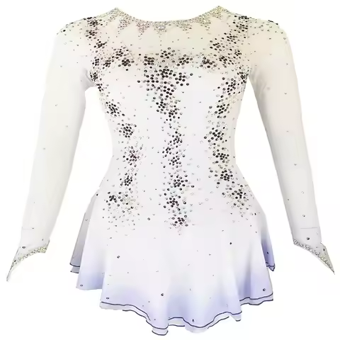 Girls' Ice Skating Dress Open Back Spandex High Elasticity Training Practice Professional Skating We