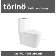 torino  WC 1005 One Piece - Wash Down - Water Closet 250mm 10 Inch S-Trap Toilet Bowl (Jamban) 马桶