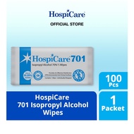 HospiCare 70% IPA 701 Alcohol Wipes 1s x 100 Sheets