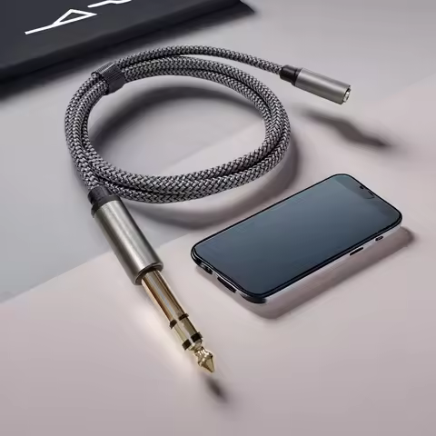 6.35 To 3.5 Headphone Adapter 6.35mm TRS Male To 3.5mm Female Stereo Jack Audio Extension Cable for 