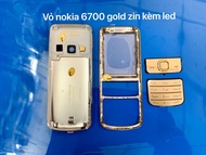 Vỏ nokia 6700c kèm đền led gold zin loại 1-mới 100%