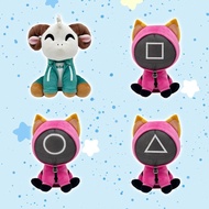 Squid Game Mask Man Manager Plush Toys Stuffed Dolls O0r3