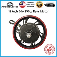 12 inch 12inch 36v 250w Rear Brushless DC Motor For DYU AM GTR Electric Scooter Replacement Parts