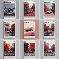 Retro Porsche 911 GT3 RS Automotive Print - Vintage Sports Car Canvas Poster, Performance Enthusiast