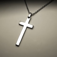 大光滑十字架項鍊
