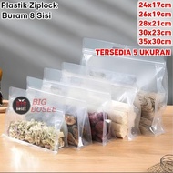 BB7 - Plastik Klip Ziplock 8 Sisi Buram Dengan Pegangan Pouch Standing Ziplock Handle Pouch Frosted