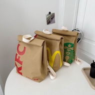 2026新品速发Malaysia dalam stok High QualityFree GiftMcdonald's Backpack Mcd Beg Paper Bag Female Cheese