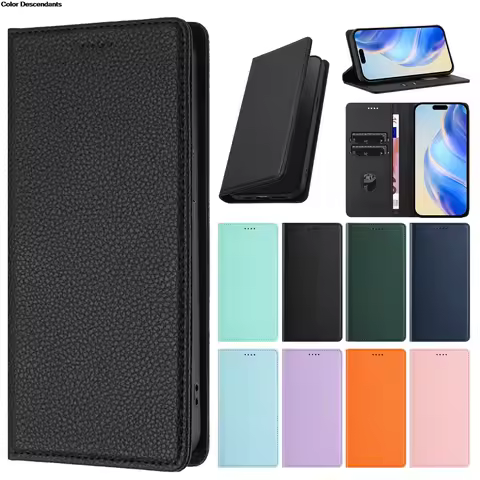 Magnetic Case for Vivo Y56 Y55 Y53S Y52 Y51A Y38 Y36 Y35 Y33 Y30 Luxury Leather 2 Visa Card Slots Sh