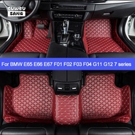 CUWEUSANG Car Floor Mats For BMW E65 E66 E67 F01 F02 F03 F04 G11 G12 7ER 2000-2022 Years Foot Coche 
