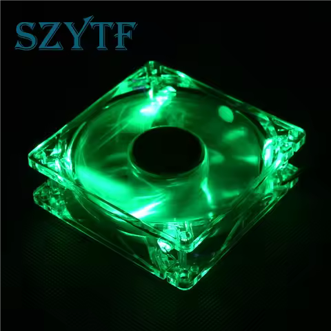 SZYTF 1PCS PC Computer Fan Case Cooling Fan Unit Fan 8025 8cm With Green LED Lights Chassis Fan 80 *