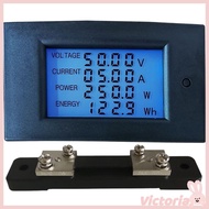 VIC for DC 50A 5KW Digital Wattmeter Power Panel Meter Monitor Power Energy Voltmeter Solar Power Me