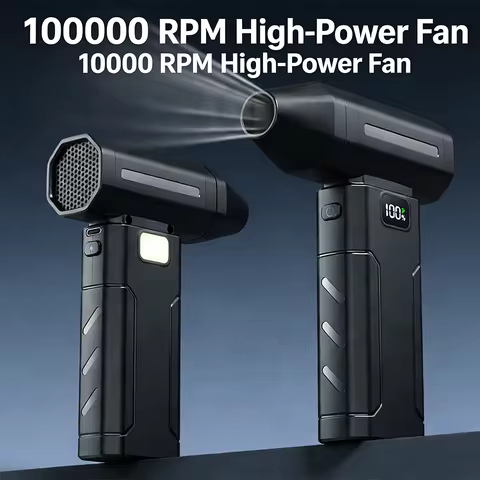 2026 NEW HOT Outdoor Violence Small Fan Turbine High-speed Rotating Dust Blower Desktop Hand-held Wi