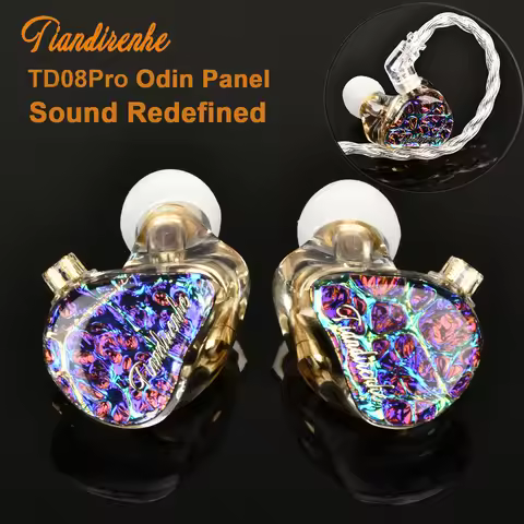 Tiandirenhe TD08pro Odin panel bass HIFI Earphones tuning port Dynamic Drivers IEM Earbuds DJ Headse